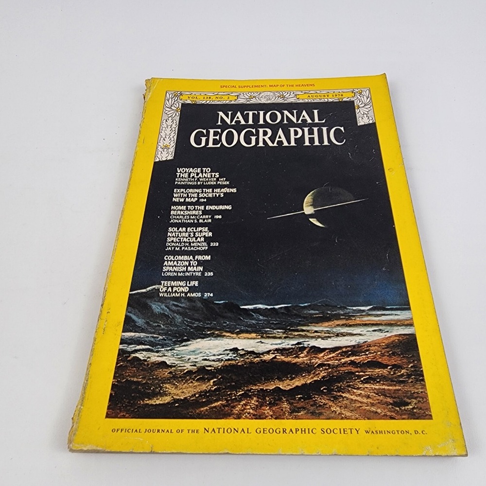 National Geographic Magazine August 1970 No Insert